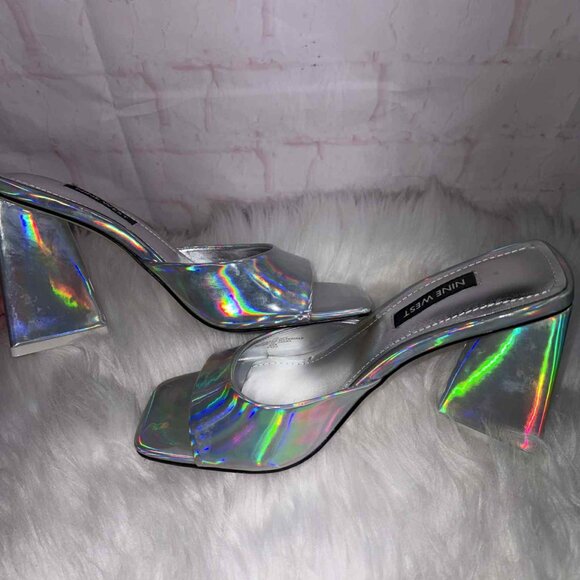 Heeled Slide Sandals by Nine West sz n5 - Picture 2 of 5